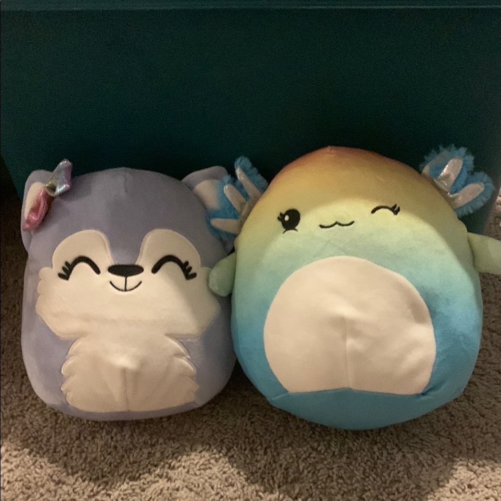 Plush Animal Toy Set - Blue and Multicolor